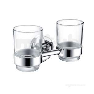 Bristan Accessories -  Solo Double Tumbler And Holder Brass Chrome Plated So Dhold C