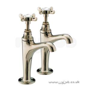 1901 High Neck Pillar Taps Pair Cp