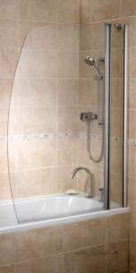 Bristan Showering -  Bristan 2 Panel Bath Screen Right Hand 1140 X 1500mm