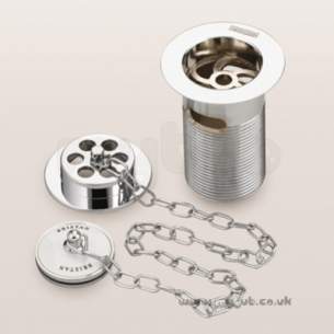 Bristan Brassware -  Trad Bath Waste And O/flow C/w Porc Plug Cp