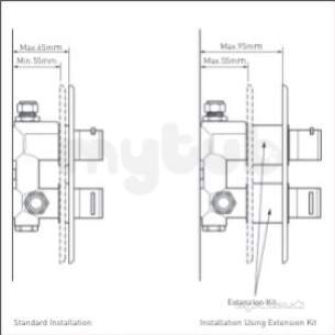 Bristan Spares -  Bristan Recessed Shower Extensions Ch Shc Stp Ext02 C