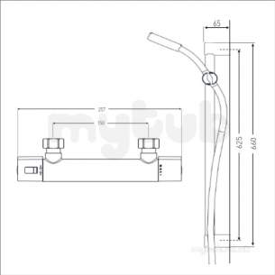 Bristan and Evo Showers Kits -  Zing Cool Touch Bar Mixer With Fast Fit Connections And Sm Kit Chrome Zi Shxsmctff C