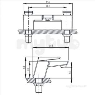 Bristan Brassware -  Bristan Sail Bath Filler Chrome Plated Sai Bf C