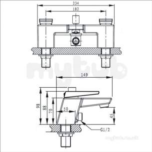 Bristan Brassware -  Bristan Sail Bath Shower Mixer Cp