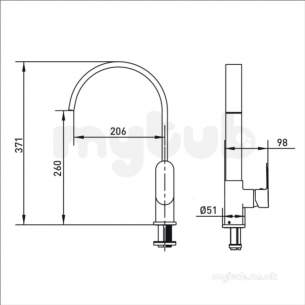 Bristan Brassware -  Cherry Easy Fit Kitchen Sink Mixer