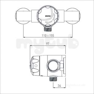 Gummers Commercial Showers -  Gummers Opac Thermo Expsd Mini Valve Plus