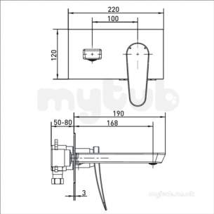 Bristan Brassware -  Claret Wall Mounted Bath Filler Clr Wmbf C - Chrome