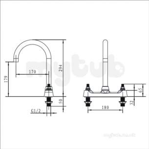 Bristan Brassware -  Chc Dsm C Choices Deck Sink Mixer