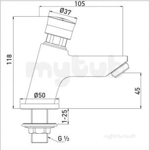 Z2 Lux 1/2 C Single Luxury Basin Tap