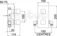 Bristan Showering -  Bristan Cobalt Dual Control Valve Only