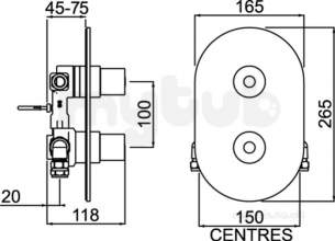 Bristan Showering -  Artisan Shower Valve With Integral Two Outlet Diverter Chrome Ar3 Shcdiv C