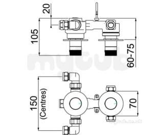 Bristan Showering -  Orb Shower Valve With Integral Two Outlet Diverter Chrome Orb Shcdiv C