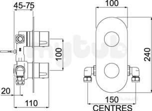 Bristan Showering -  Pivot Shower Valve With Integral Two Outlet Diverter Chrome Piv Shcdiv C