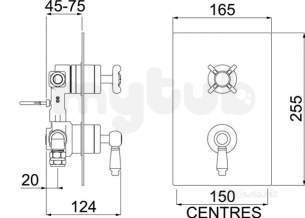 Bristan Showering -  Renaissance Shower Valve With Integral Two Outlet Diverter Chrome Rs Shcdiv C