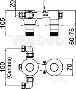 Bristan Showering -  Bristan Orb Dual Control Valve Only