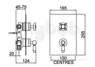 Bristan Showering -  Renaissance Recessed Thermostatic Dual Control Shower Valve Chrome Rs Shcvo C