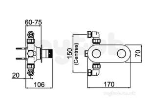 Bristan Showering -  Tria Recessed Thermostatic Dual Control Shower Valve Chrome Tri Shcvo C