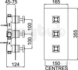 Bristan Showering -  Bristan 1901 Chrome Dc Valve And 2 Stop