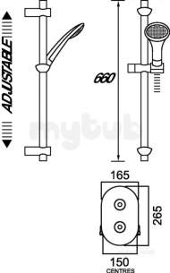 Bristan Showering -  Artisan Recessed Thermostatic Dual Control Shower Valve With Kit Chrome Ar3 Shcmt C