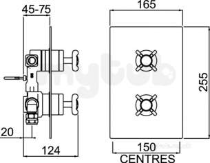 Bristan Showering -  Bristan 1901 Gold Dc Valve And Div