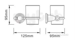 Bristan Accessories -  1901 Tumbler And Holder Brass Chrome Plated N2 Hold C