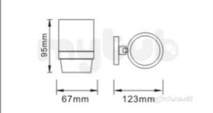 Bristan Accessories -  Sq Hold C Square Tumbler And Holder