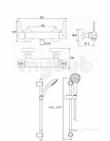 Bristan Showering -  Design Utility Fast Fit Bar Shwr Vlv Cp