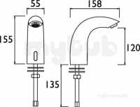 Gummers Commercial Showers -  Infra Red Automatic Swan Basin Spout