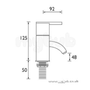 Bristan Brassware -  Bristan Blade Bath Taps Chrome Plated Bl 3/4 C