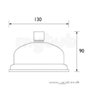 Bristan Showering -  Bristan Fh101 Sq Trad S/fctn Fxd Head Cp