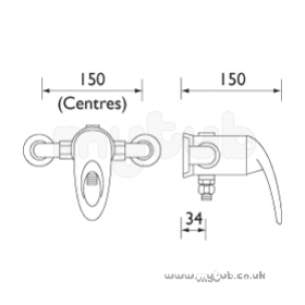 Bristan Showering -  Java Exp Pressure Balanced Valve Cp