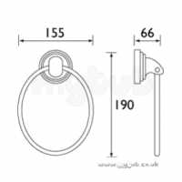 Bristan Accessories -  Bristan Java Towel Ring Chrome Plated J Ring C