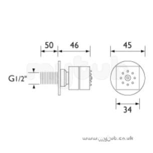 Bristan Showering -  Bristan Qube Square Body Inc Jets Cp