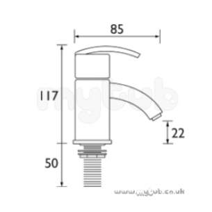 Bristan Brassware -  Bristan Palermo Basin Taps Chrome Plated Pa 1/2 C