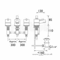 Bristan Brassware -  Bristan Prism 3th Basin Mixer Cp