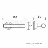 Bristan Accessories -  Bristan Prism Toilet Roll Holder Cp