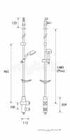 Bristan Showering -  Quadrant Shower Valve And Adj Riser Cp