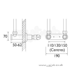 Bristan Showering -  Conc W/mount Bracket For Bar Showers Cp