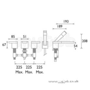 Bristan Brassware -  G-type 4 Hole Bath Shower Mixer Cp