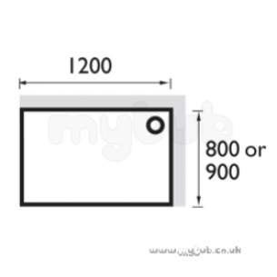 Bristan Showering -  Extended Stw128 1200 X 800mm Shower Tray