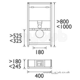 Bristan Accessories -  Bristan Top Access Wall Hung Frame