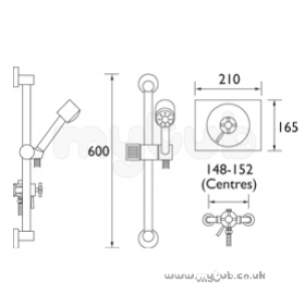 Bristan Showering -  Rio Recessed/surface Mountd Dual Control