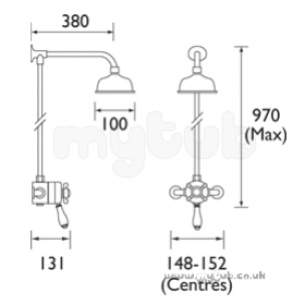 Bristan Showering -  Regency Dual Control Thermo Shower And Rigid