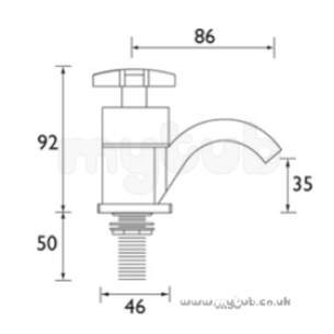 Bristan Brassware -  Bristan Moloko Basin Taps Chrome Plated Mlk 1/2 C