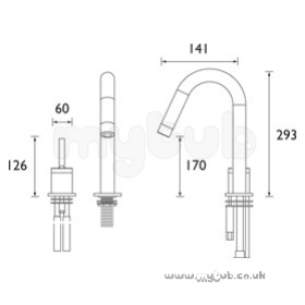 Bristan Brassware -  Bristan Soprano 2 Hole Basin Mixer Cp