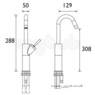 Bristan Brassware -  Bristan Soprano Tall Basin Mixer Cp