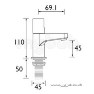 Bristan Brassware -  Design Utility Club Basin Taps Cp