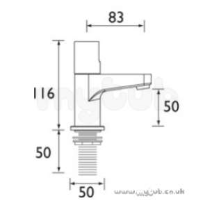 Bristan Brassware -  Design Utility Club Bath Taps Cp