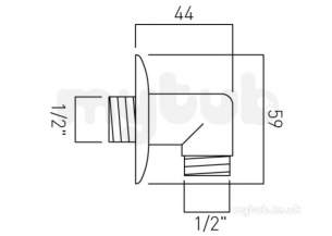 Vado Brassware -  Vado Wall Outlet Chrome Wg-218-c/p