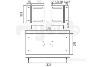 Vado Brassware -  Conc Wall Bracket 4 Mntg Vado Thermo